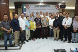 Silaturahmi bersama pimpinan redaksi, kepala biro media dan organisasi kewartawanan di Lobby Gedung Patuh Lantai 2 Mapolda Jatim, Senin (29/1/2024) | dok/foto: Istimewa