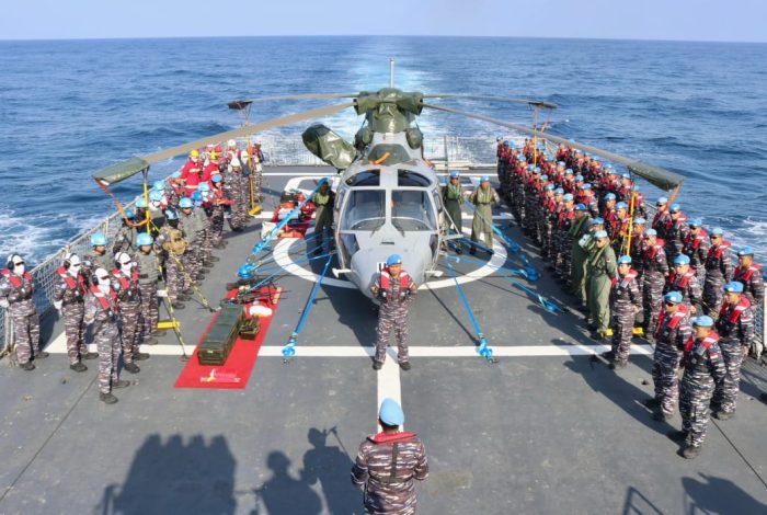 Apel gelar kesiapan sebelum pelaksanaan Peran Jaga Perang | dok/foto: Dispen Koarmada II