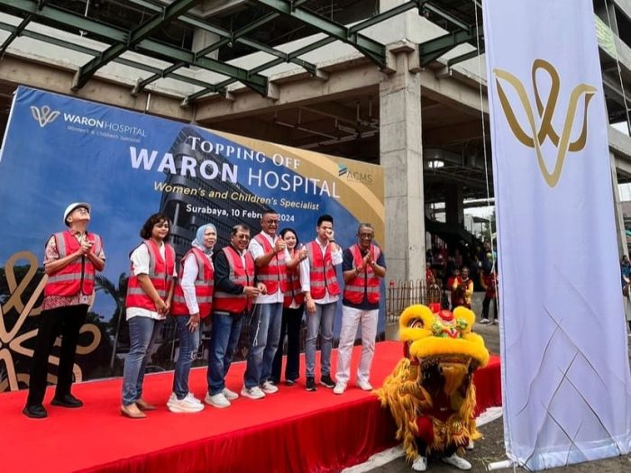 Topping off ceremony pembangunan proyek Waron Hospital, Sabtu (10/2/2024) | dok/foto: Istimewa