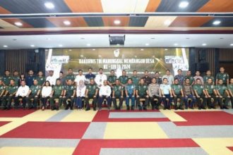 Rakornis TMMD ke-119 di Aula Jenderal Besar A.H. Nasution Mabesad, Jakarta, Rabu (7/2/2024) | dok/foto: Dispenad