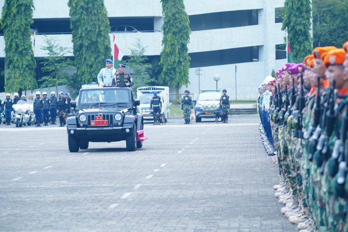 Upacara pembukaan Operasi Gaktib dan Yustisi Polisi Militer TNI tahun 2024 di Mabes TNI, Cilangkap, Jakarta Timur, Jumat (8/3/2024) | dok/foto: Puspen/TNI