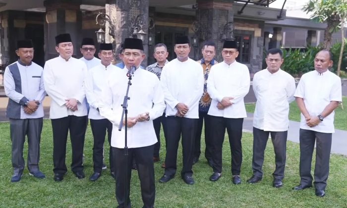 Panglima TNI Jenderal Agus Subiyanto saat memberikan keterangan pers di Wisma Ahmad Yani, Jakarta Pusat, Rabu (10/4/2024).