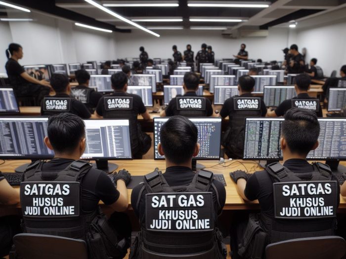 Ilustrasi Satgas Khusus Pemberantasan Judi Online | Sc: ai/Bicaraindonesia.id