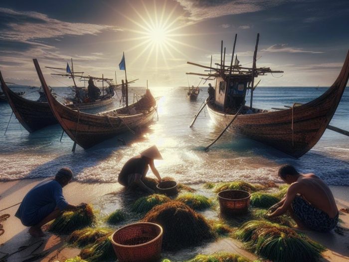 Ilustrasi budidaya rumput laut | Sc: Istimewa