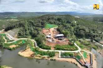 Pembangunan Bendungan Sepaku Semoi di Penajam Paser Utara, Kalimantan Timur | Foto: dok. PUPR