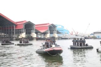 Pembukaan latihan VBSS Tahun 2024, di Dermaga Sea Rider Satkopaska, Koarmada II, Surabaya, Rabu (3/7/2024) | Foto: Dispen Koarmada II