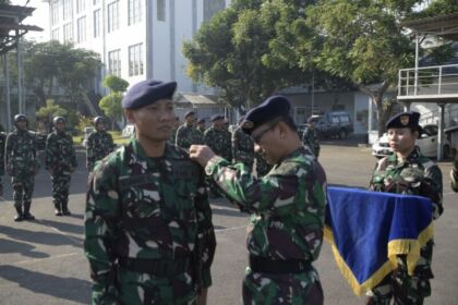 Upacara penutupan latihan di Lapangan Apel Dislambair Koarmada II, Surabaya, Senin 15 Juli 2024 | Foto: Dispen Koarmada II