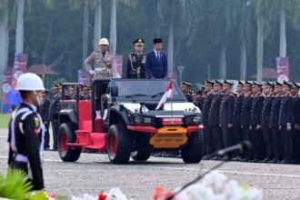 Upacara Peringatan ke-78 Hari Bhayangkara di Monumen Nasional, Jakarta, Senin (1/7/2024) | Foto: dok. BPMI Setpres