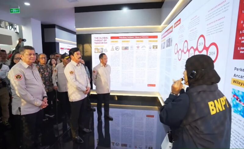 Acara peresmian museum Penanggulangan Terorisme "Adhi Pradana" di Komplek Kantor BNPT, Kabupaten Bogor, Jawa Barat, Selasa (16/7/2024) | Sc: Yt/BNPT RI