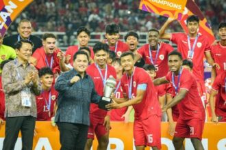 Indonesia berhasil unggul 1-0 atas Thailand dalam dalam laga yang digelar di Stadion GBT Surabaya, Jawa Timur, Senin (29/7/2024) | Source: PSSI