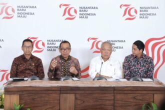 Konferensi pers agenda Bulan Kemerdekaan Tahun 2024, di Lobi Gedung Utama, Kementerian Sekretariat Negara (Kemensetneg), Jakarta, Kamis (1/8/2024) | Foto: Hum/Kemensetneg