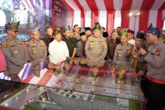 Acara groundbreaking Rumah Sakit Bhayangkara Presisi di Jalan Jenderal Sudirman, Kota Pekanbaru, Kamis (1/8/2024) | Foto: dok. Polda-Riau