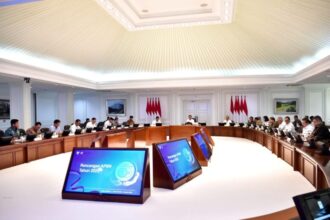 Presiden Jokowi memimpin rapat terbatas membahas Rencana Kerja Pemerintah (RKP), Nota Keuangan, dan RAPBN Tahun 2025 di Istana Kepresidenan, Jakarta, Senin, (5/8/2024) | Foto: BPMI Setpres