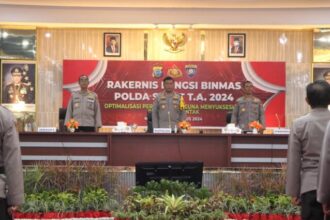 Rakernis Fungsi Binmas (Pembinaan Masyarakat) di aula Catur Prasetya Polda Sulut, Selasa (13/8/2024) | Foto: Hum Polda-Sulut