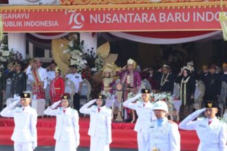 Upacara peringatan Hari Ulang Tahun (HUT) ke-79 RI di halaman Balai Kota Surabaya, Sabtu (17/8/2024) | Foto: Pemkot Surabaya