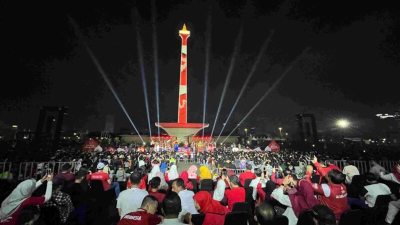 Perayaan Hari Kemerdekaan bertajuk "Gemilang Silang Monas" di Silang Barat Monas, Jakarta Pusat, Sabtu (17/8/2024) | Foto: Pemprov DKI