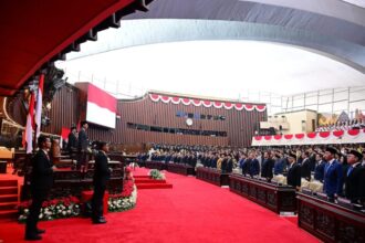 Presiden Joko Widodo menyampaikan pidato pengantar RAPBN 2025 beserta Nota Keuangannya di Gedung Nusantara, MPR/DPR/DPD RI, Jakarta, Jumat, 16 Agustus 2024 | Foto: BPMI Setpres