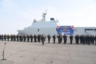 Apel Gelar Kesiapan Amphibious Operation Task Group dalam rangka Latgabma Super Garuda Shield 2024, di Dermaga Madura Koarmada II, Surabaya, Kamis (22/8/2024) | Foto: Dispen Koarmada II