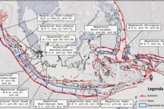 Kawasan gempa Megathrust di Indonesia (Pusgen 2017) | Source: Humas ITS