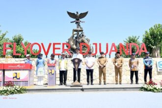 Acara peresmian berlangsung di Taman Flyover Djuanda, Kabupaten Sidoarjo, Jawa Timur, Jumat, 6 September 2024 | Foto: BPMI Setpres