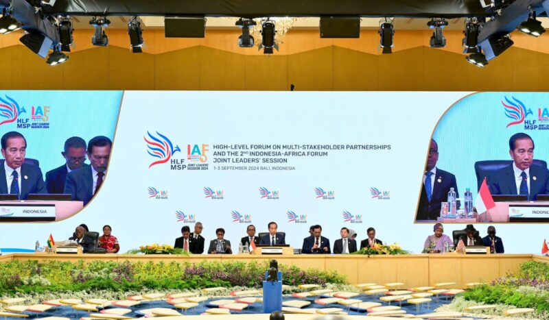 High-Level Forum on Multi-Stakeholder Partnerships (HLF MSP) dan Indonesia-Africa Forum (IAF) ke-2 Joint Leaders Session 2024, di Nusa Dua, Bali, Senin, (2/9/2024) | Foto: BPMI Setpres