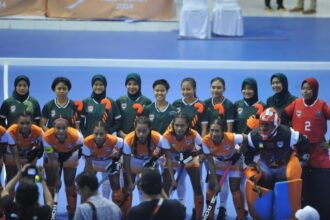 Tim Hockey Indoor Putri Jawa Timur mencetak kemenangan telak 10-0 atas Lampung dalam babak penyisihan PON XXI Aceh-Sumut 2024 | Foto: DAP/Istimewa