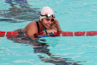 Janis Rosalita saat pastikan 1 medali emas di hari pertama penyelenggaraan PON Aceh-Sumut 2024 di Banda Aceh, Rabu (11/9/2024) | Foto: Dimas AP/BI