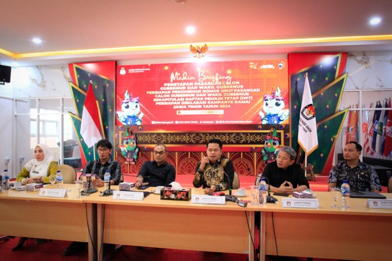 Media Briefing KPU Jawa Timur di Kota Surabaya, Jumat (20/9/2024) sore | Foto: Ariandi K/BI