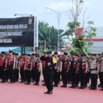 Apel pengecekan personel Operasi Hatra Toba 2024 di Lapangan KS Tubun, Mapolda Sumatra Utara, Selasa 27 Agustus 2024 | Foto: dok. Polda Sumut