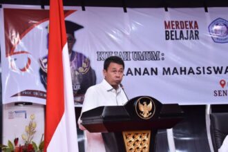 Ketua KPK Nawawi Pomolango saat memberikan kuliah umum kepada mahasiswa Universitas Sam Ratulangi (Unsrat), Manado, Senin (2/9/2024) | Foto: dok. KPK