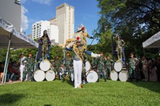 Kolaborasi budaya dalam rangkaian Latihan Praktek (Lattek) Kartika Jala Krida (KJK) Tahun 2024 | Sumber Foto: Dispen Koarmada II