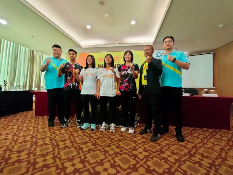 Konferensi pers turnamen bulutangkis bertajuk WONDR By BNI Indonesia Masters II Super 100 Tahun 2024 di Surabaya, Senin (28/10/2024) | Foto: DAP/Istimewa