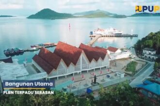 Bangunan utama PLBN Terpadu Serasan di Kabupaten Natuna, Kepulauan Riau | Sumber Foto: Yt/BPMI Setpres