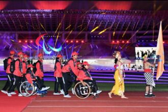 Pembukaan PEPARNAS XVII Tahun 2024 di Stadion Manahan, Kota Surakarta, Jawa Tengah, Minggu (6/10/2024) malam | Foto: BPMI Setpres