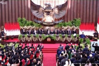 Presiden Prabowo Subianto menyampaikan pidato pertamanya usai dilantik menjadi Presiden periode 2024-2029, di Gedung Nusantara MPR-DPD-DPR RI, Senayan, Jakarta, Minggu (20/10/2024) pagi | Sumber: Yt/BPMI Setpres