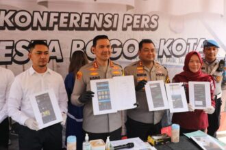 Kapolresta Bogor Kota, Kombes Bismo Teguh Prakoso saat menyampaikan keterangan pers di Mapolresta Bogor, Senin (21/10/2024) | Sumber Foto: Polresta Bogor