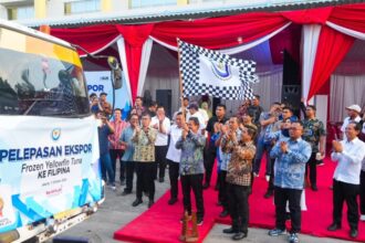 Pelepasan ekspor komoditas perikanan di kawasan industri Pelabuhan Perikanan Samudera (PPS) Nizam Zachman, Jakarta Utara, Sabtu (12/10/2024) | Foto: Hum Ditjen PDSPKP