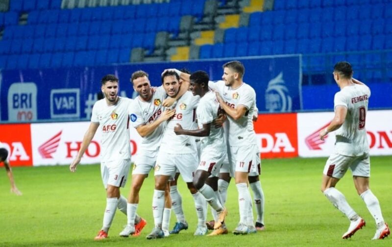 Bermain dengan 10 pemain, Persik Kediri sukses mempertahankan hasil imbang 1-1 hingga akhir pertandingan | Sumber Foto: Persik FC