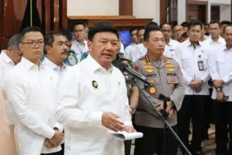 Menko Polkam, Budi Gunawan saat konferensi pers usai memimpin Rapat Koordinasi Tingkat Menteri di Kantor Kemenko Polkam, Jakarta, Senin (4/11/2024) | Foto: Hum Kemenko Polkam