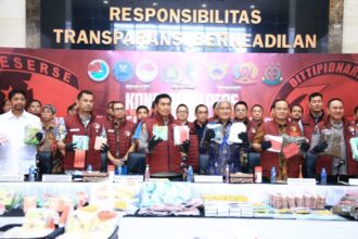 Konferensi pers ungkap kasus narkotika jaringan internasional, yang berlangsung di Gedung Bareskrim Polri, Jakarta, Jumat (1/11/2024) | Foto: Bareskrim Polri