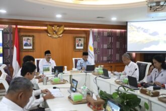 Menteri Sosial, Saifullah Yusuf, saat beraudiensi dengan jajaran Badan Informasi Geospasial (BIG) di Kantor Kemensos, Jakarta, Senin (4/11/2024) | Foto: Hum Kemensos