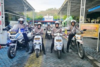 Patroli motor listrik Polwan Polres Gresik Polda Jawa Timur | Foto: dok. Polres Gresik