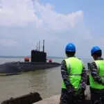 Kapal selam milik Angkatan Laut Rusia, RNS Ufa, berlabuh di Dermaga Jamrud Utara, Tanjung Perak, Surabaya, Kamis (7/11/2024) | Sumber Foto: Dispen Koarmada II