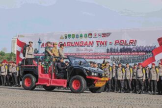 Apel gabungan pengamanan Pilkada 2024 di Silang Monas, Jakarta Pusat, Senin (25/11/2024) pagi | Foto: Kominfotik DKI Jakarta