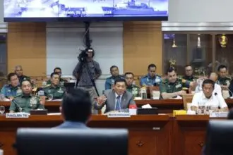 Menteri Pertahanan (Menhan) RI Sjafrie Sjamsoeddin, saat menghadiri rapat kerja Kemhan-TNI dengan Komisi I DPR RI di Jakarta, Senin (25/11/2024) | Foto: dok. Hum Setjen Kemhan