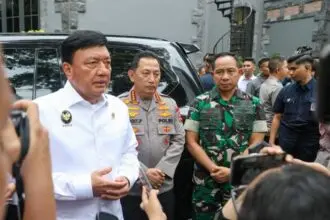 Menko Polkam, Budi Gunawan, memberikan keterangan kepada awak media saat kegiatan Siaga Monitoring Pilkada di Subden Mabes TNI, Jakarta, Rabu (27/11/2024) | Foto: dok. Hum Kemenko Polkam