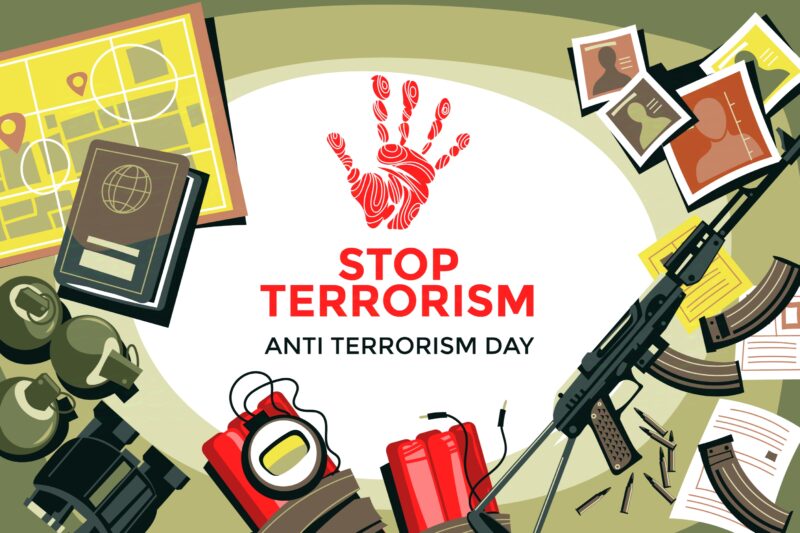Ilustrasi Stop Terrorism | Sumber Foto: Freepik/Ist
