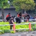 Tangkapan layar video viral media sosial para pemburu koin jagat di Kota Surabaya | Foto: Istimewa