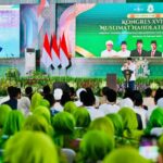 Presiden Prabowo Subianto secara resmi membuka Kongres XVIII Muslimat Nahdlatul Ulama (NU) di Jatim International Expo (JIExpo), Surabaya, Jawa Timur, Senin, 10 Februari 2025 | Sumber Foto: BPMI Setpres