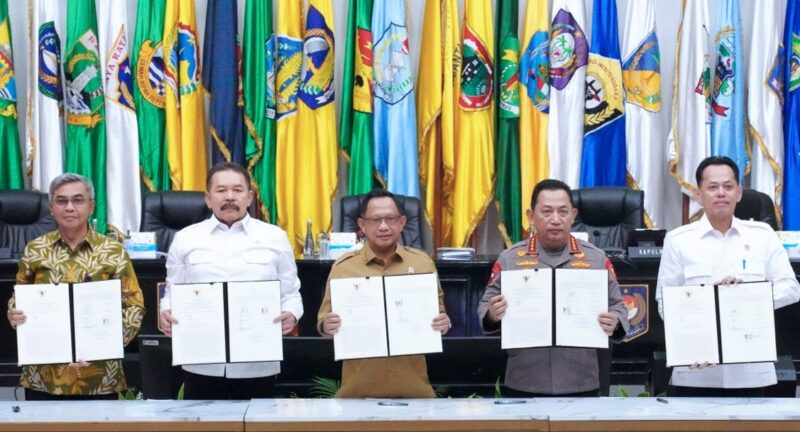 Acara penandatanganan MoU berlangsung di Gedung Sasana Bhakti Praja Kemendagri, Jakarta, Selasa (4/2/2025) | Sumber Foto: KPK